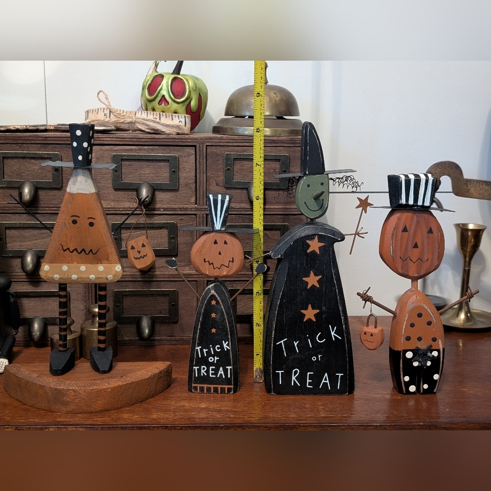 Halloween Primitive By Kathy Wooden Tabletop Decor NEW